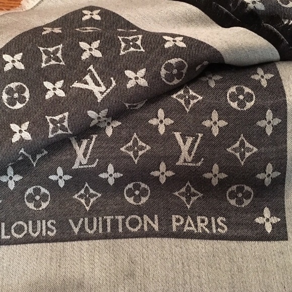 Monogram Denim Shawl by Louis Vuitton in Black - Picture 6 of 8
